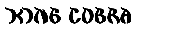 King Cobra font preview
